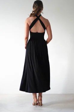 Portugal Midaxi Dress | Black
