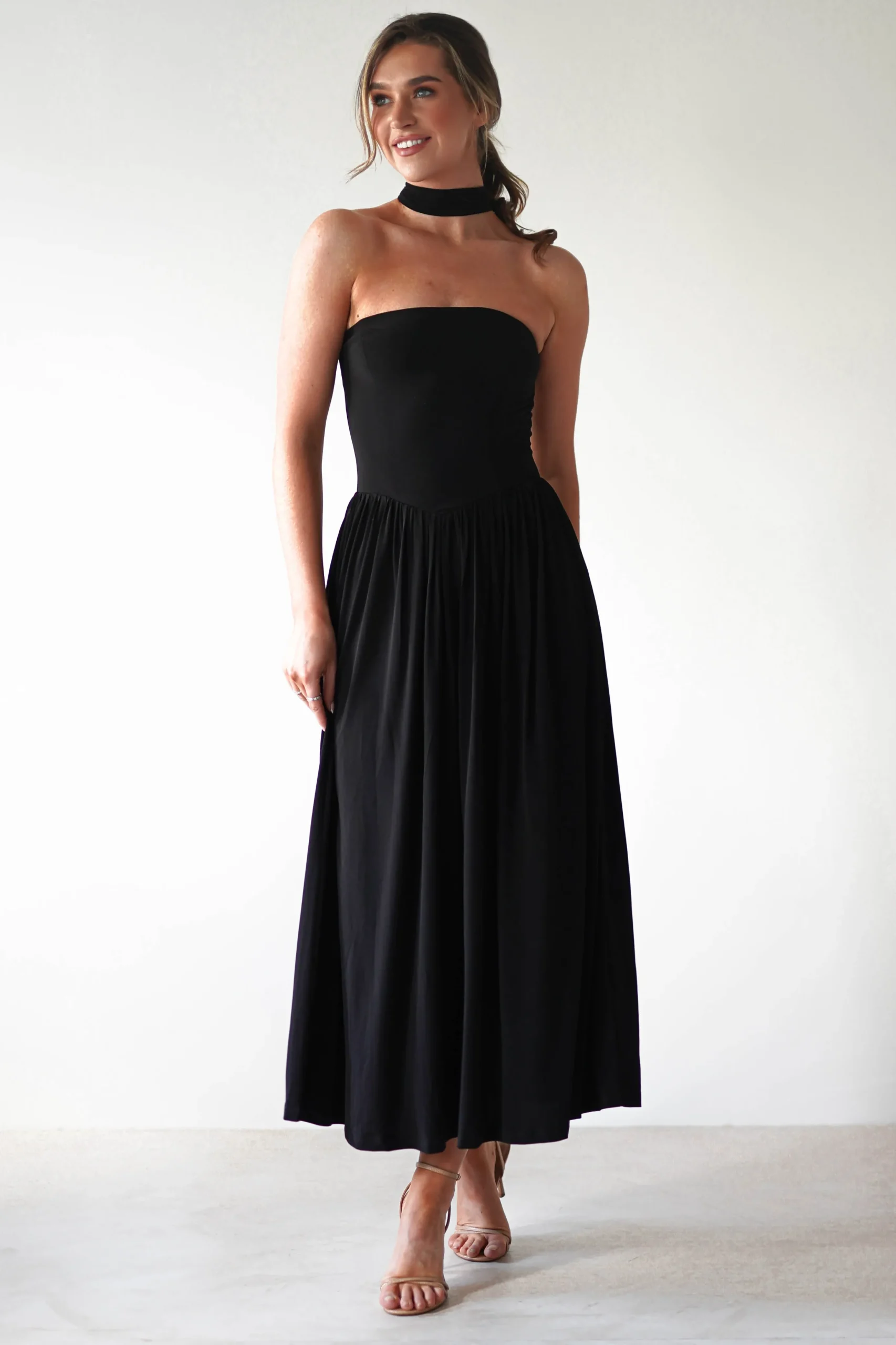 Portugal Midaxi Dress | Black
