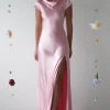 Ramona Soft Satin Maxi Dress | Pink