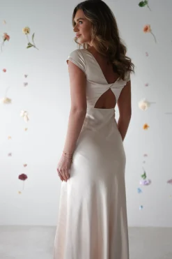 Ramona Soft Satin Maxi Dress | Champagne