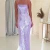 Renesmee Sequin Maxi Dress | Lilac