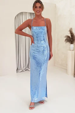 Renesmee Sequin Maxi Dress | Blue