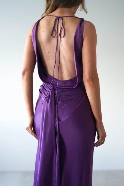 River Backless Maxi Dress | Deep Purple