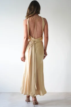 River Backless Maxi Dress | Sand