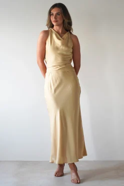 River Backless Maxi Dress | Sand
