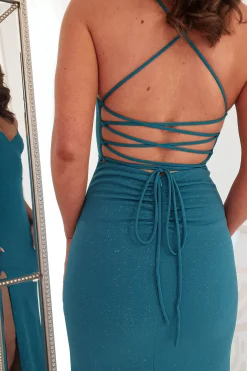 Saraid Glitter Gown | Teal