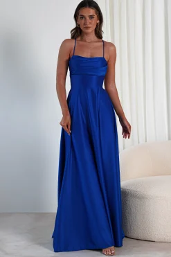 Shantal Satin Gown | Royal Blue