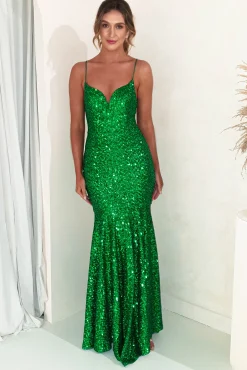Sorcha Sequin Mermaid Gown | Green