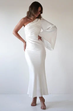 Sylvana Silky Maxi Dress | Ivory