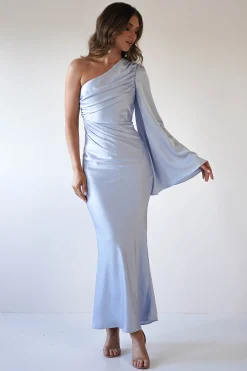 Sylvana Silky Maxi Dress | Blue