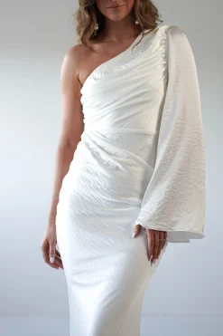 Sylvana Silky Maxi Dress | Ivory