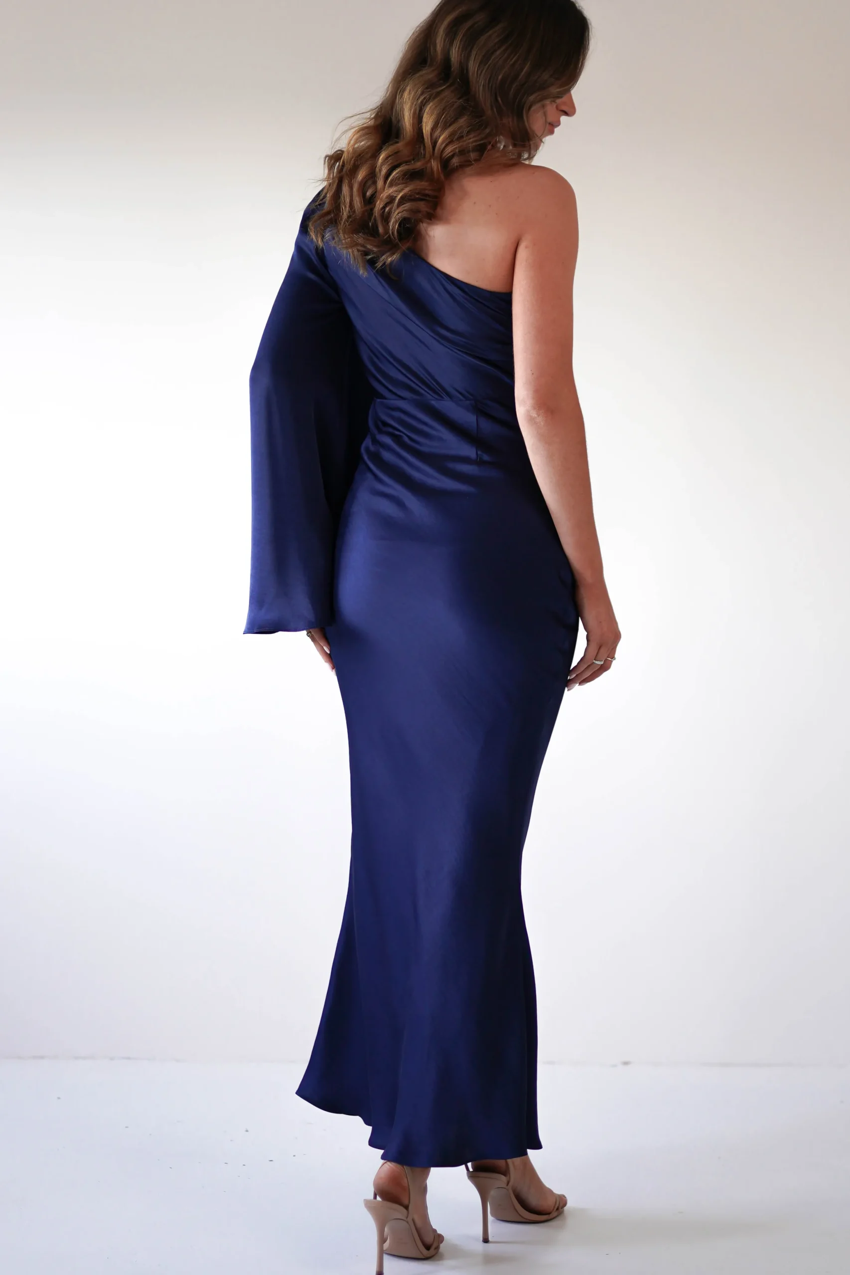 Sylvana Silky Maxi Dress | Navy