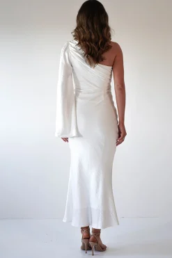 Sylvana Silky Maxi Dress | Ivory