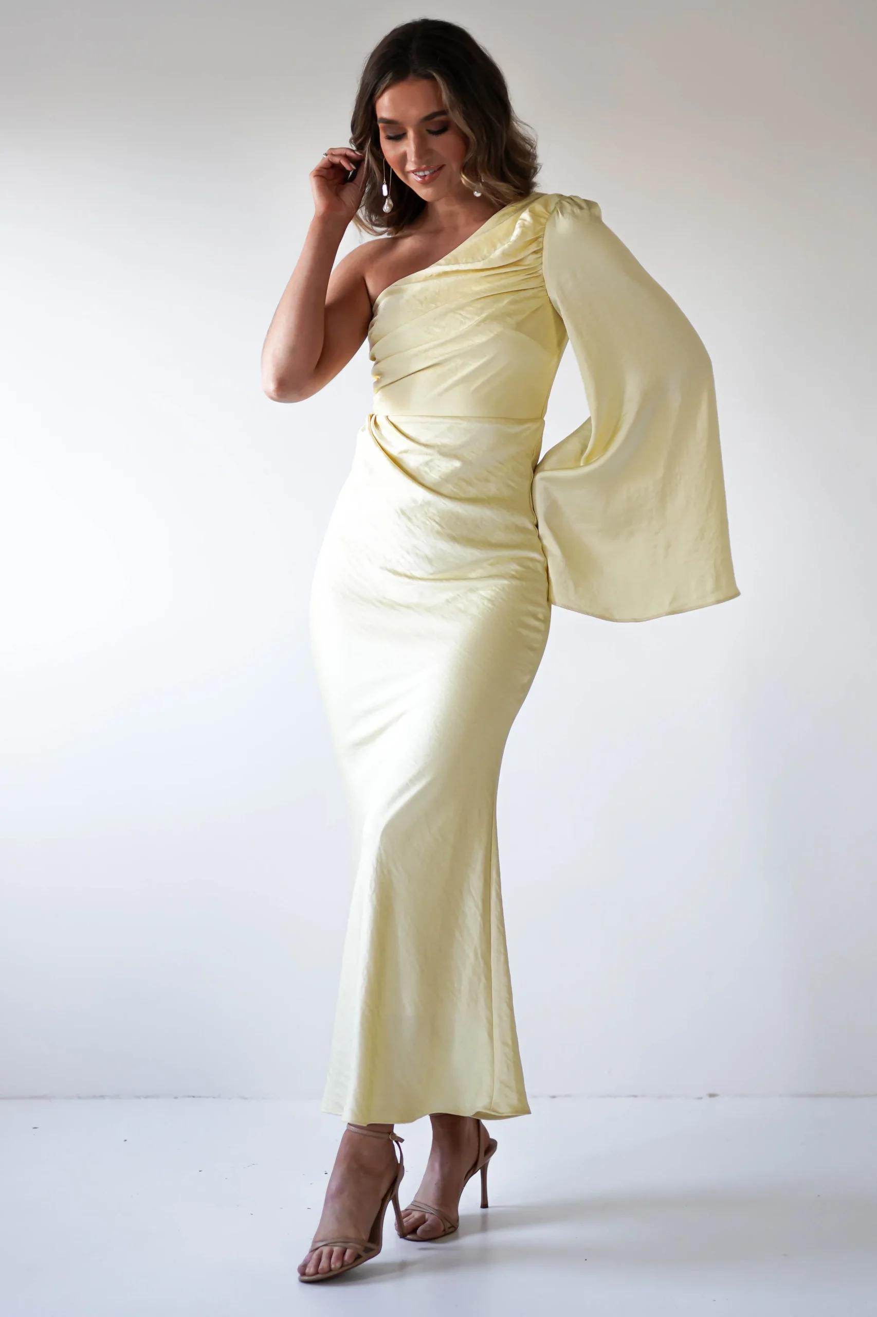 Sylvana Silky Maxi Dress | Yellow
