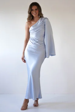Sylvana Silky Maxi Dress | Blue