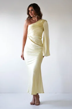 Sylvana Silky Maxi Dress | Yellow