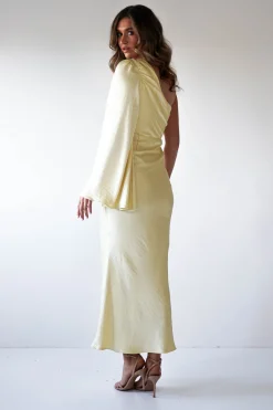 Sylvana Silky Maxi Dress | Yellow