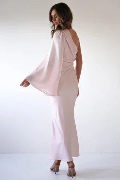 Sylvana Silky Maxi Dress | Pink
