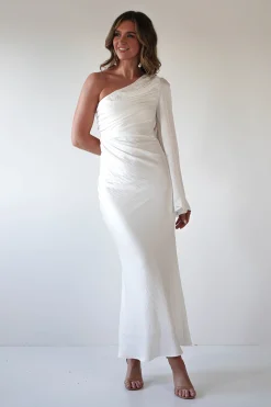 Sylvana Silky Maxi Dress | Ivory