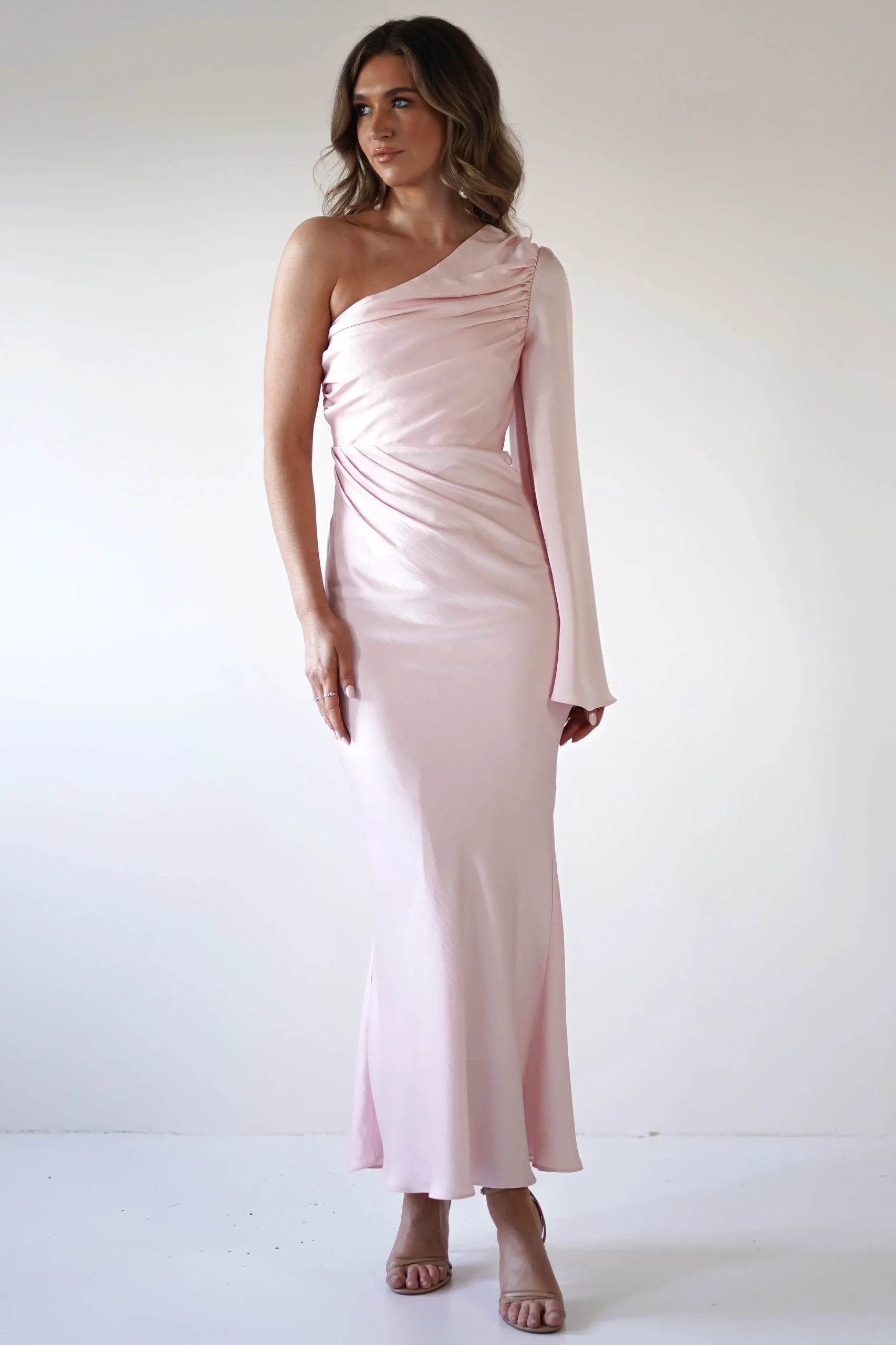 Sylvana Silky Maxi Dress | Pink