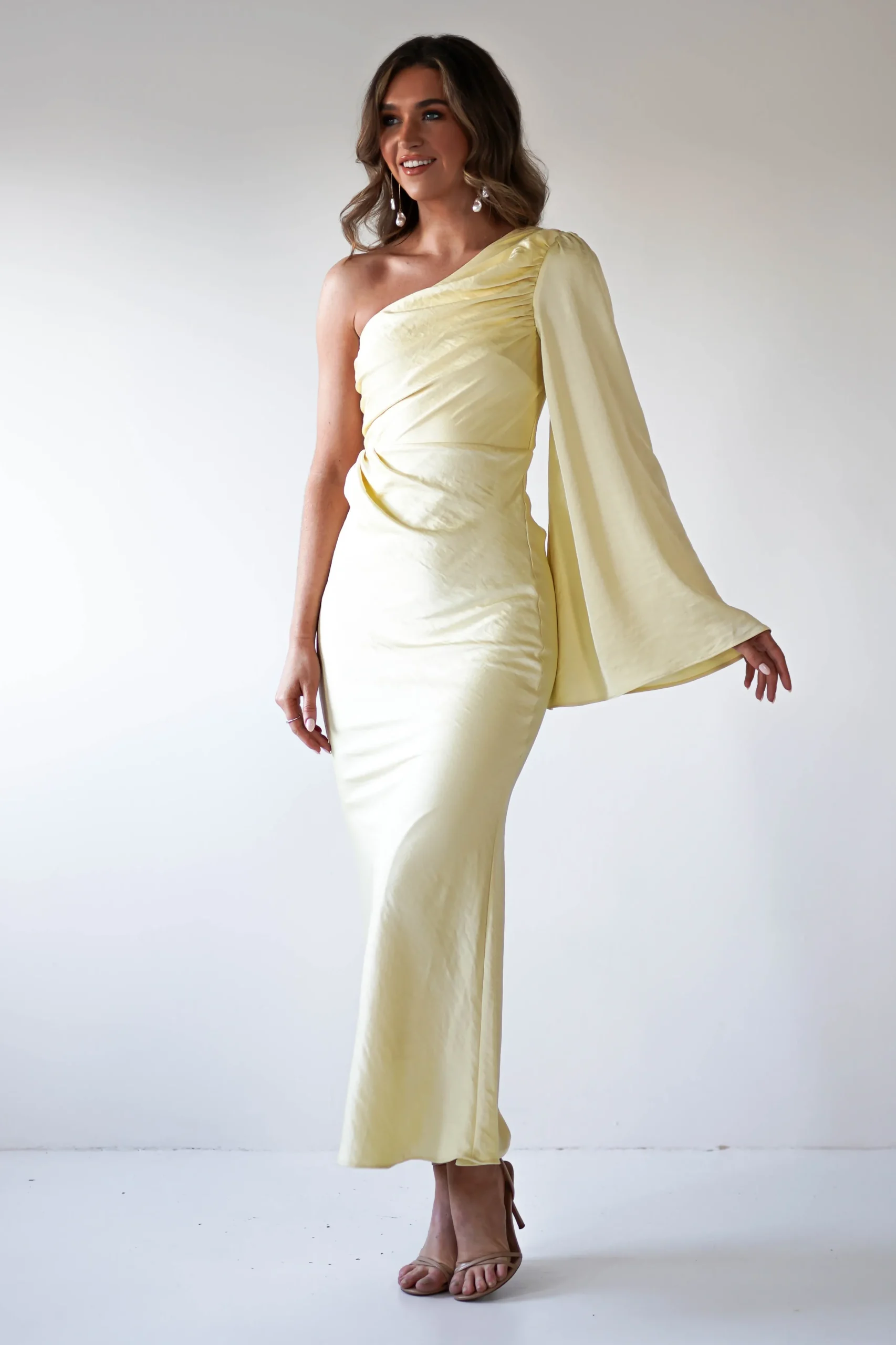 Sylvana Silky Maxi Dress | Yellow
