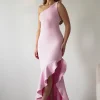 Tabitha Textured Bodycon Midaxi Dress | Pink