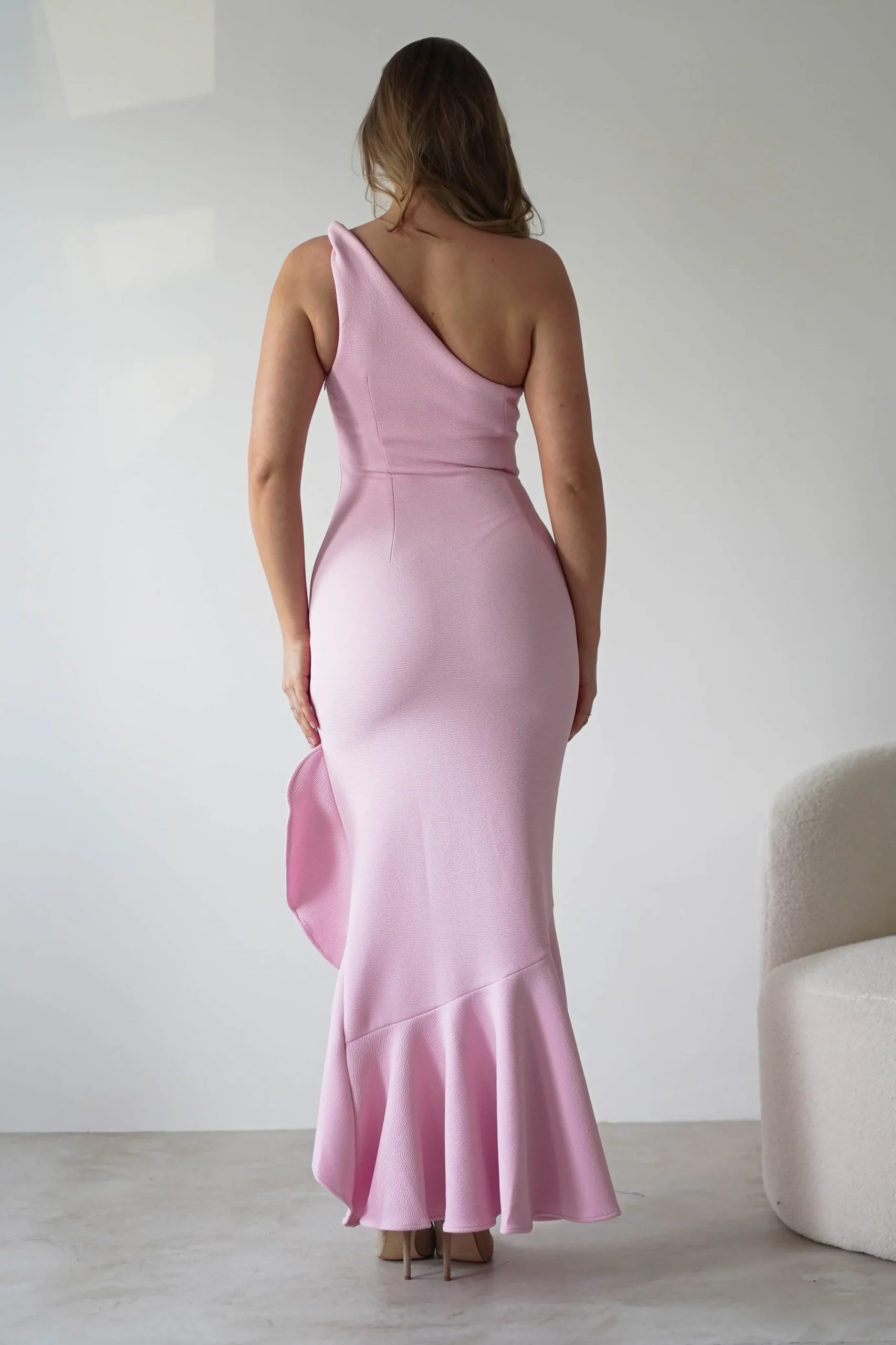 Tabitha Textured Bodycon Midaxi Dress | Pink