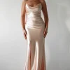 Venice Strapless Bodycon Gown | Light Gold