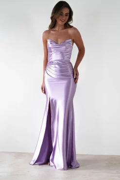 Venice Strapless Bodycon Gown | Lilac