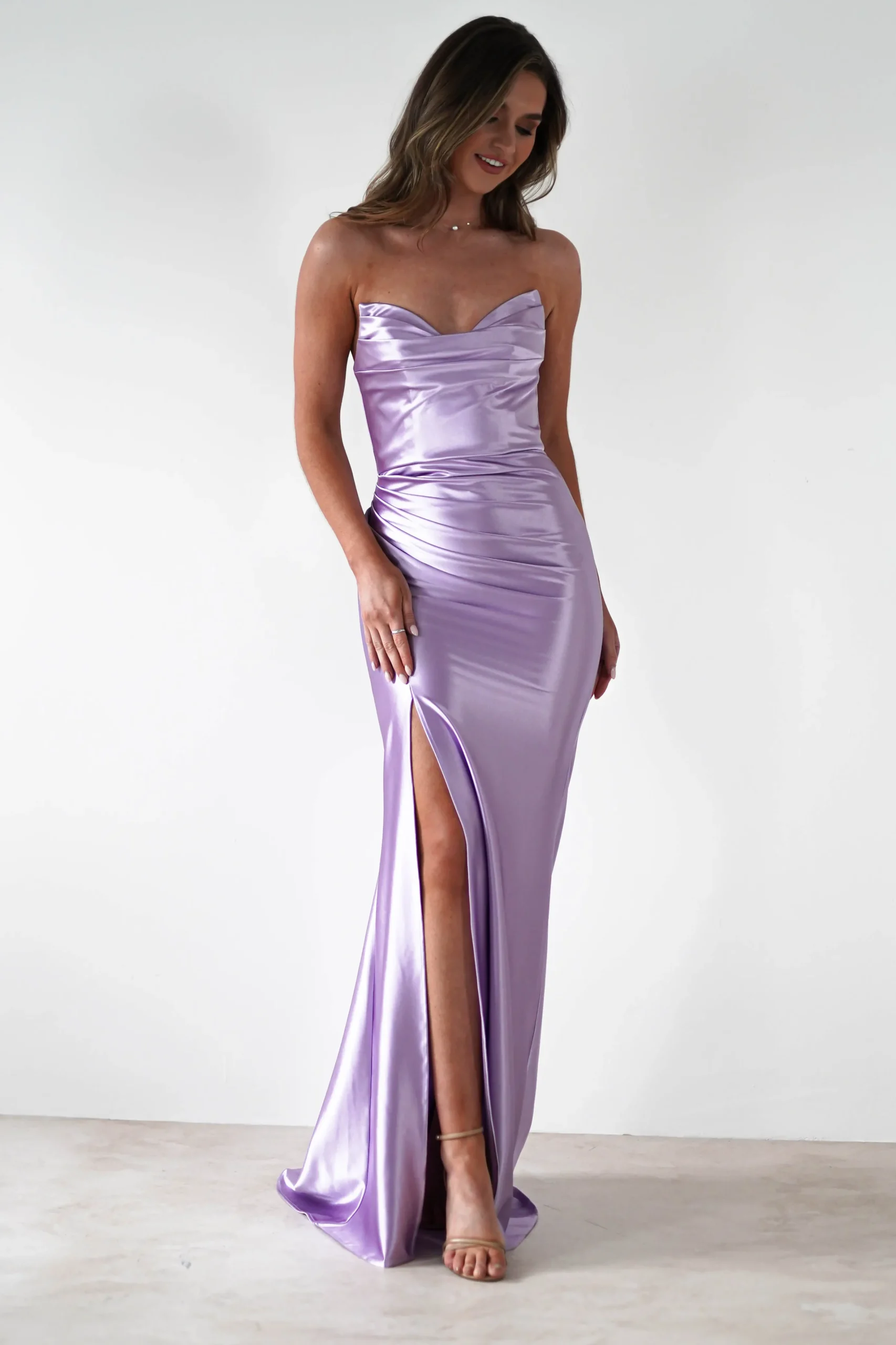 Venice Strapless Bodycon Gown | Lilac