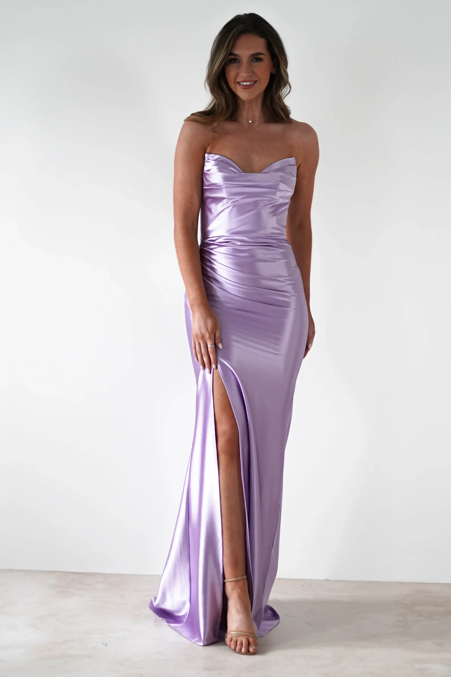 Venice Strapless Bodycon Gown | Lilac