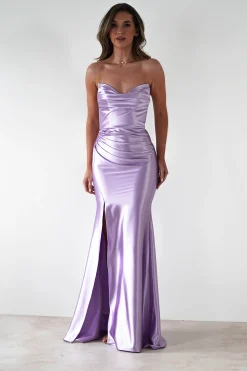 Venice Strapless Bodycon Gown | Lilac