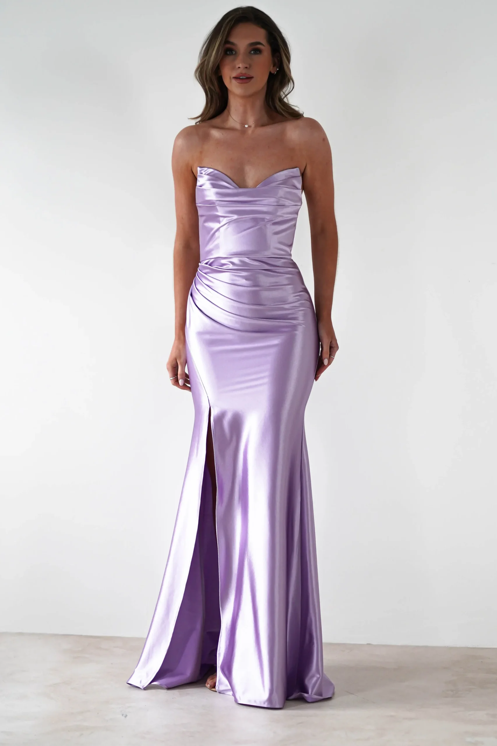 Venice Strapless Bodycon Gown | Lilac