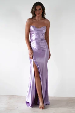 Venice Strapless Bodycon Gown | Lilac