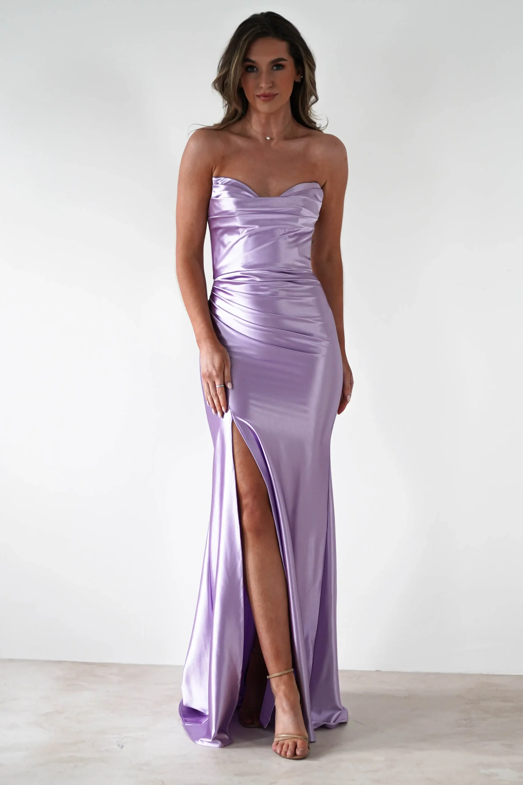 Venice Strapless Bodycon Gown | Lilac