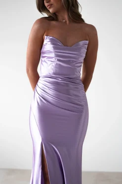 Venice Strapless Bodycon Gown | Lilac