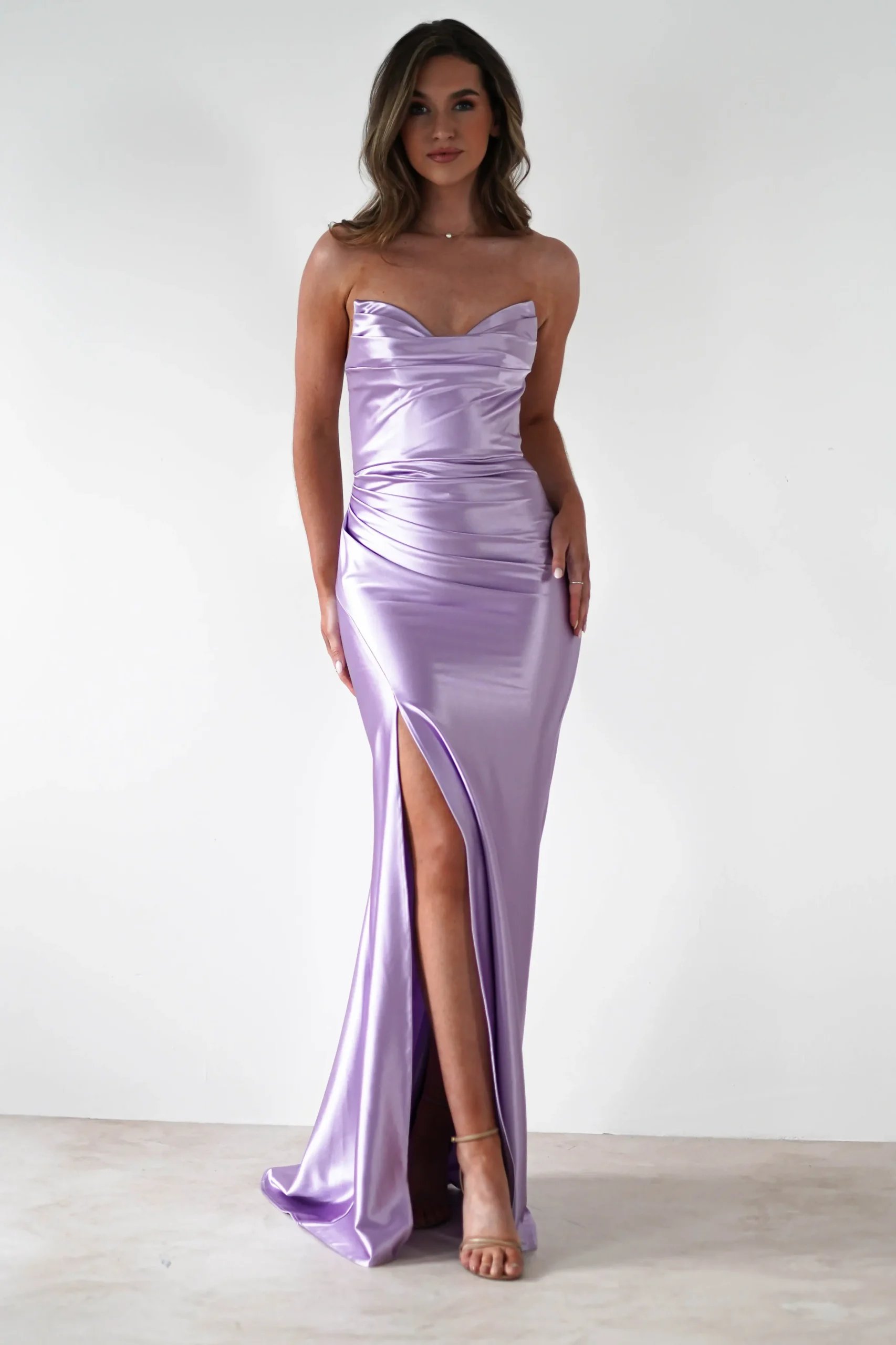 Venice Strapless Bodycon Gown | Lilac